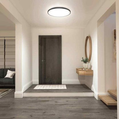 Artika Europa Modern Black LED CCT 3 Flush Mount Ceiling Light Fixture