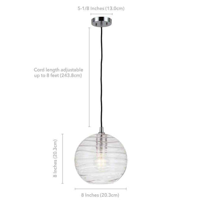Meyer&Cross Wayve Polished Nickel Pendant PD0079