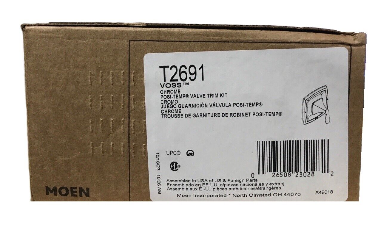 MOEN Voss Single-Handle Posi-Temp Valve Trim Kit in Chrome Valve Not Included