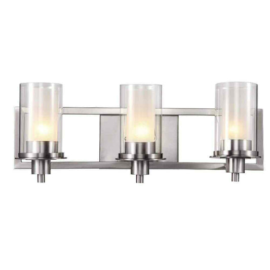 Bel Air Lighting Odyssey 22 in. 3-Light Brushed Nickel Bathroom Vanity Light