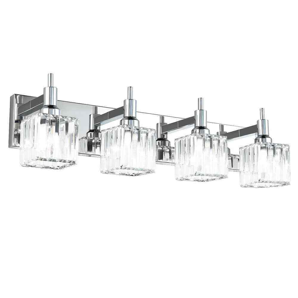 EDISLIVE Orillia 27.5 in. 4-Light Modern Chrome Bathroom Vanity Light