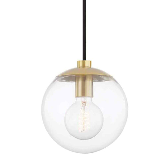 Mitzi by Hudson Valley Lighting Meadow 1-light Aged Brass Pendant