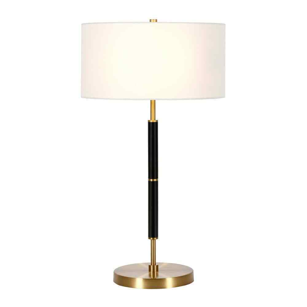 Meyer&Cross Simone 25 in. Brass and Black Table Lamp TL0322