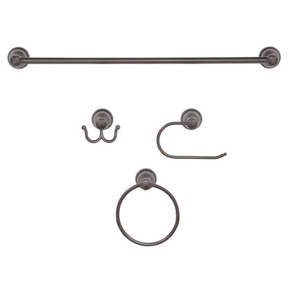 ARISTA Castilla Collection 4-Piece Bathroom Hardware Kit in Oil-Rubbed Bronze