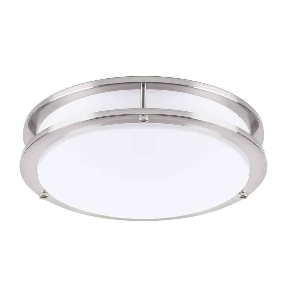 Hukoro Hanz 13 in. Brushed Selectable LED 2700K-5000K Flush Mount Ceiling Light