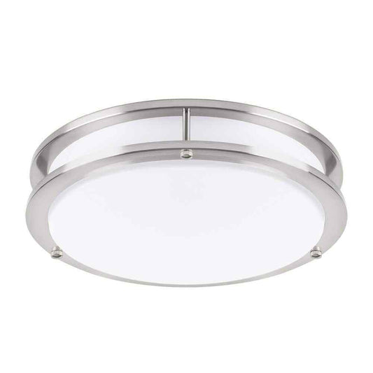 Hukoro Hanz 13 in. Brushed Selectable LED 2700K-5000K Flush Mount Ceiling Light