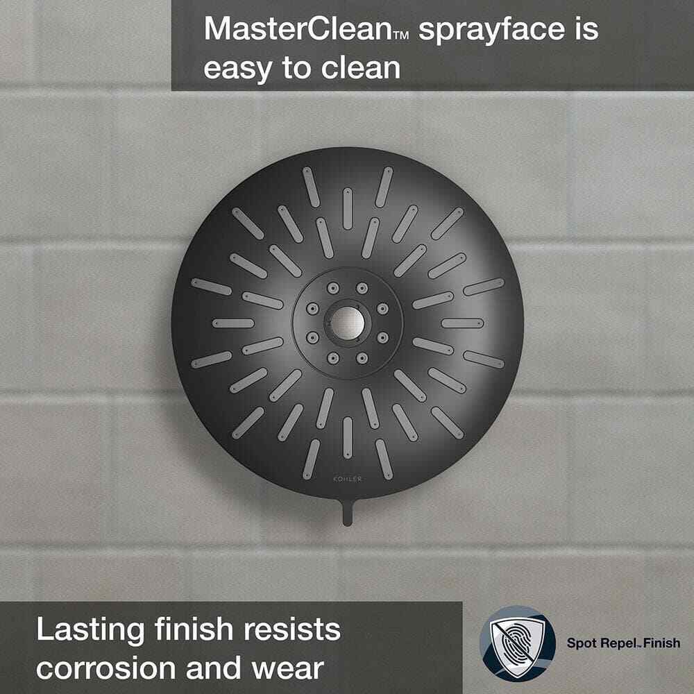 KOHLER Bellerose 3-Spray Patterns 1.75 GPM 8 in. Wall Mount Fixed Shower Head