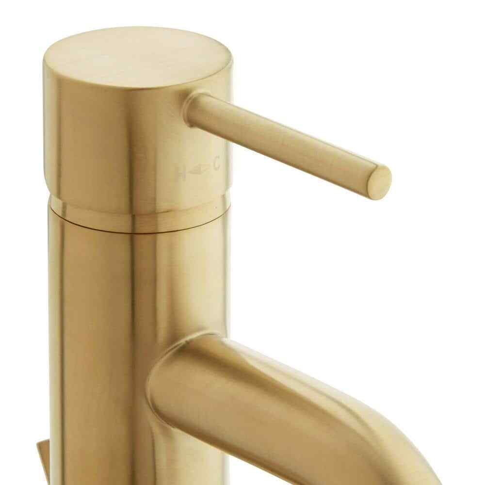 Glacier Bay Modern Single-Handle Low-Arc Bathroom Faucet in Matte Gold