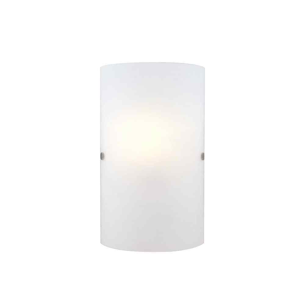 Eglo Troy 3 3 in. W x 11.8 in. H 1-Light Matte Nickel Wall Sconce w/ Glass Shade