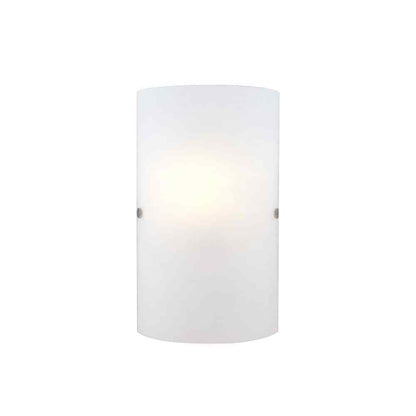 Eglo Troy 3 3 in. W x 11.8 in. H 1-Light Matte Nickel Wall Sconce w/ Glass Shade