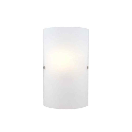 Eglo Troy 3 3 in. W x 11.8 in. H 1-Light Matte Nickel Wall Sconce w/ Glass Shade