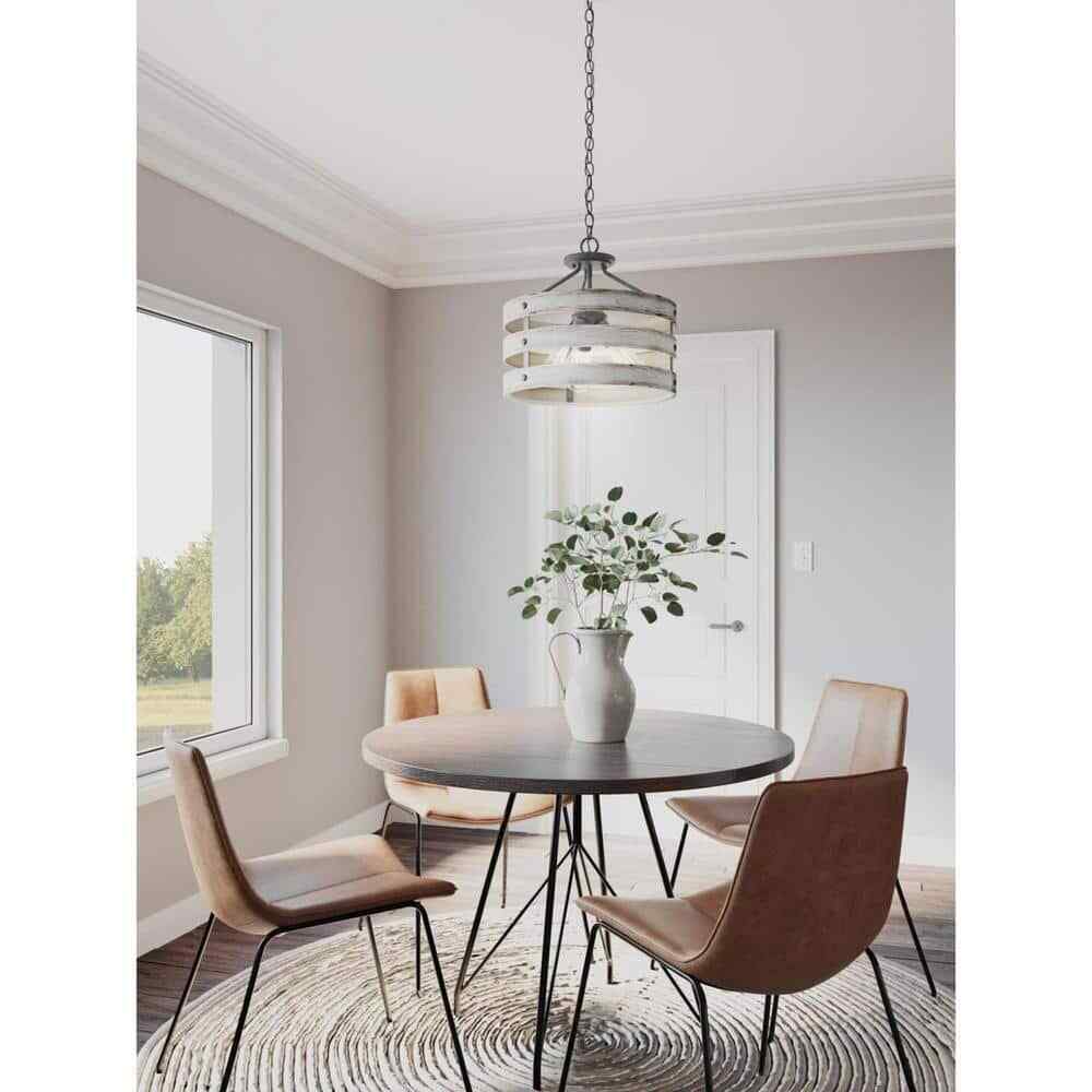 Progress Lighting Gulliver 17 in. 3-Light Galvanized Coastal Semi-Flush Light