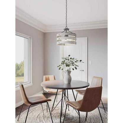 Progress Lighting Gulliver 17 in. 3-Light Galvanized Coastal Semi-Flush Light