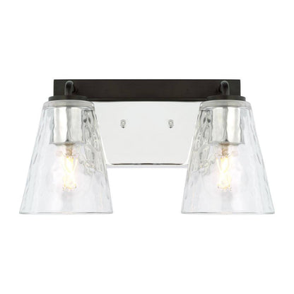 Home Decorators Westbrook 2-Light Matte Black Modern Bathroom Vanity Light