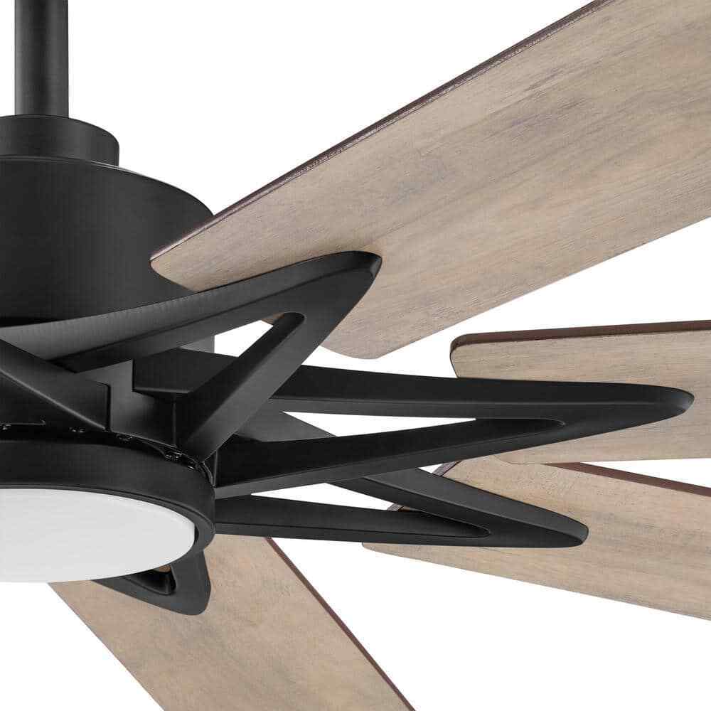 Home Decorators Intervale 72 in. Indoor/Outdoor Black Ceiling Fan w/ Remote