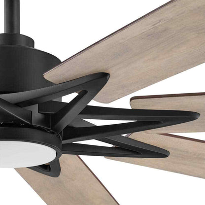 Home Decorators Intervale 72 in. Indoor/Outdoor Black Ceiling Fan w/ Remote