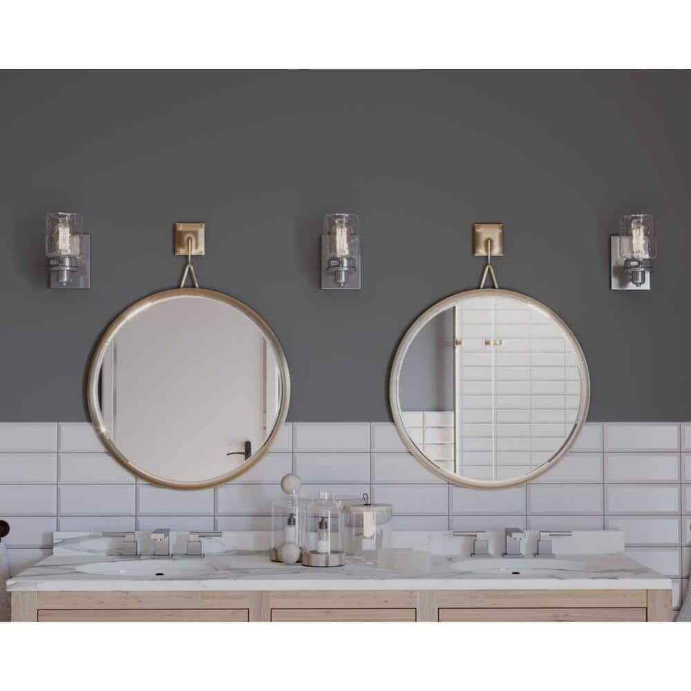 Progress Lighting Calhoun 5 in. 1-Light Brushed Nickel Farmhouse Vanity Light
