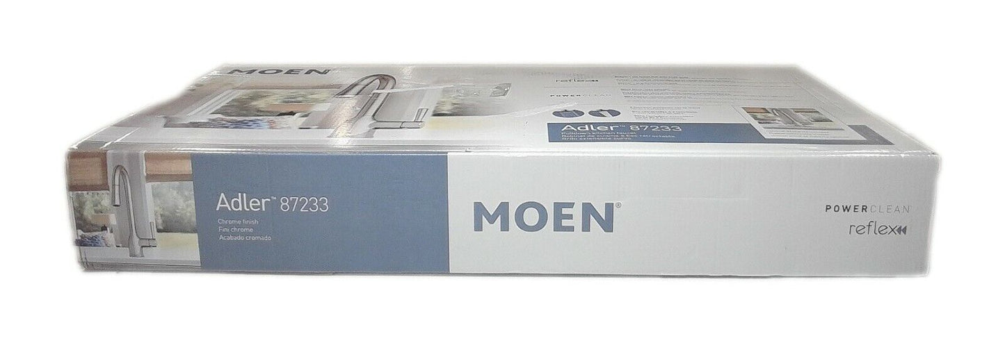 MOEN Adler Pull-Down Sprayer Kitchen Faucet w/ Power Clean and Reflex in Chrome