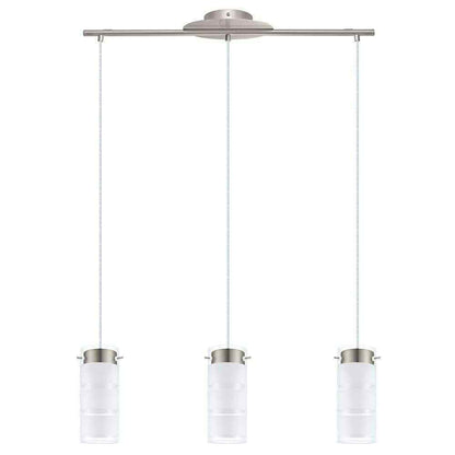 Eglo Olvero 100-Watt Integrated LED Satin Nickel Linear Pendant