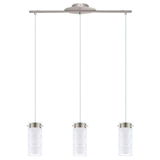 Eglo Olvero 100-Watt Integrated LED Satin Nickel Linear Pendant
