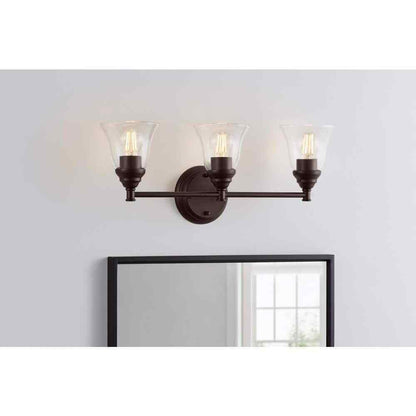 Hampton Bay Marsden 23.5 in. 3-Light Oil Rubbed Bronze Transitional Vanity