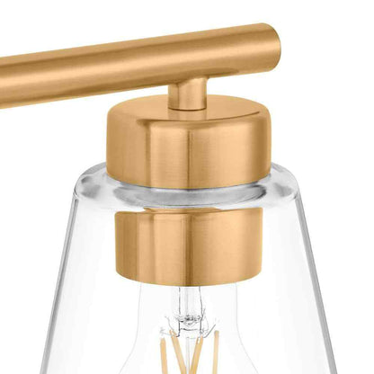 Hampton Bay Eastburn 22 in. 3-Light Gold Vanity Light with Clear Glass Shades