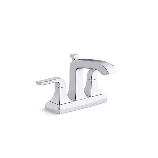 KOHLER Rubicon 4 in. Centerset 2-Handle Bathroom Faucet in Polished Chrome