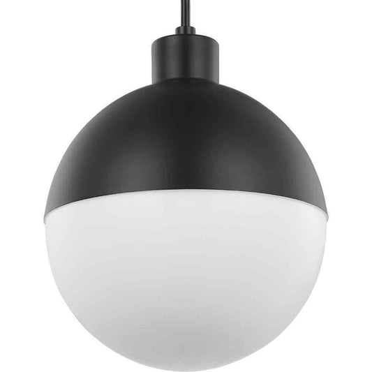 Progress Lighting Globe LED 1 Light Painted Black LED Outdoor Pendant Light