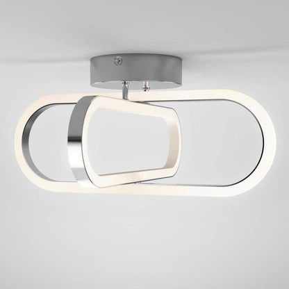 Artika Arlo 14 in. 1-Light Chrome LED Modern Flush Mount Ceiling Light