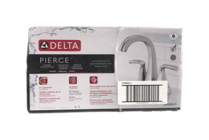 Delta Pierce 4 in. Centerset Double Handle Bathroom Faucet in Chrome