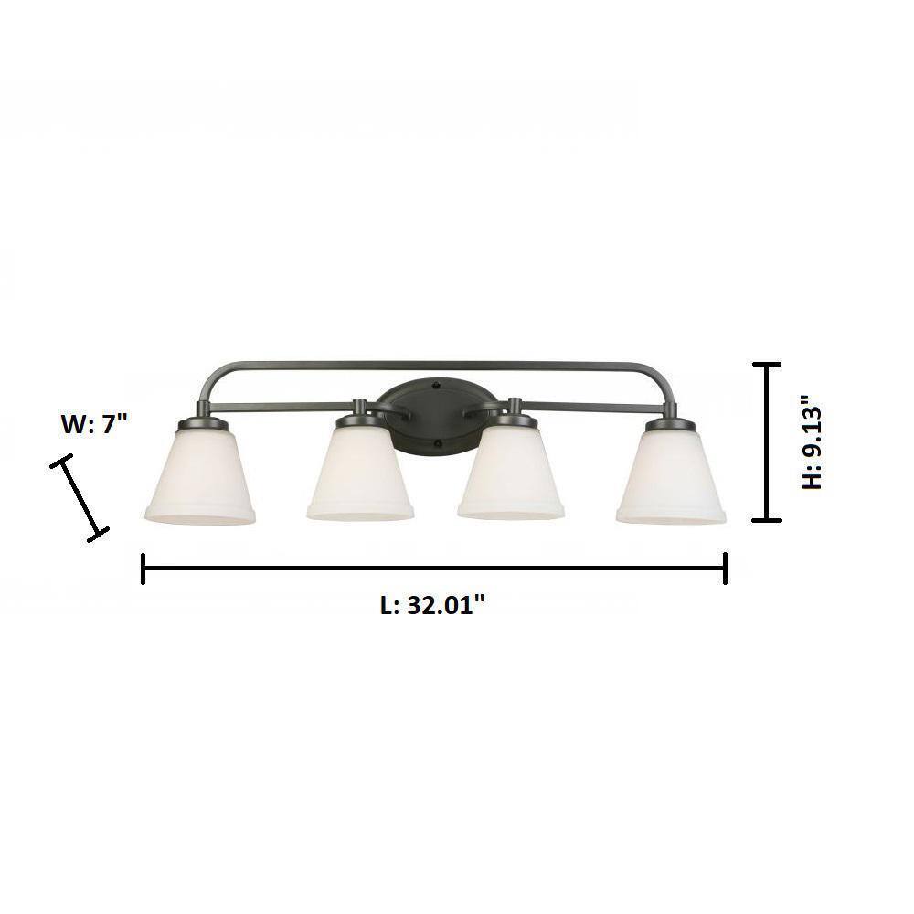Eglo Mayview 4-Light Graphite Bathroom Vanity Light
