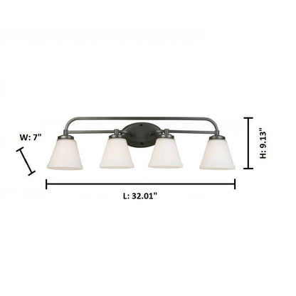 Eglo Mayview 4-Light Graphite Bathroom Vanity Light