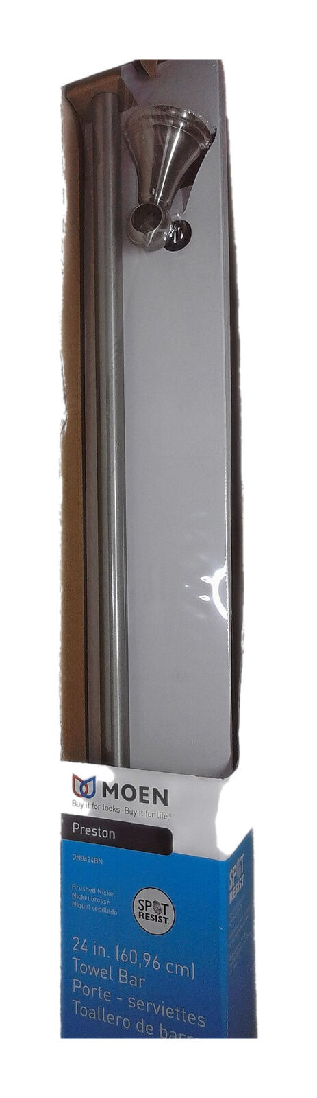 MOEN Preston 24 in. Towel Bar in Spot Resist Brushed Nickel
