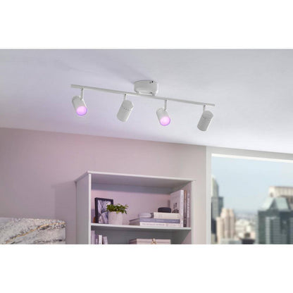 Hampton Bay Crosshaven 4-Light LED Track Ceiling Light Kit Powered by Hubspace