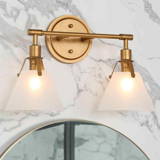 LNC Modern Gold Vanity Light 15.5 in. 2-Light Vintage Bathroom Wall Sconce