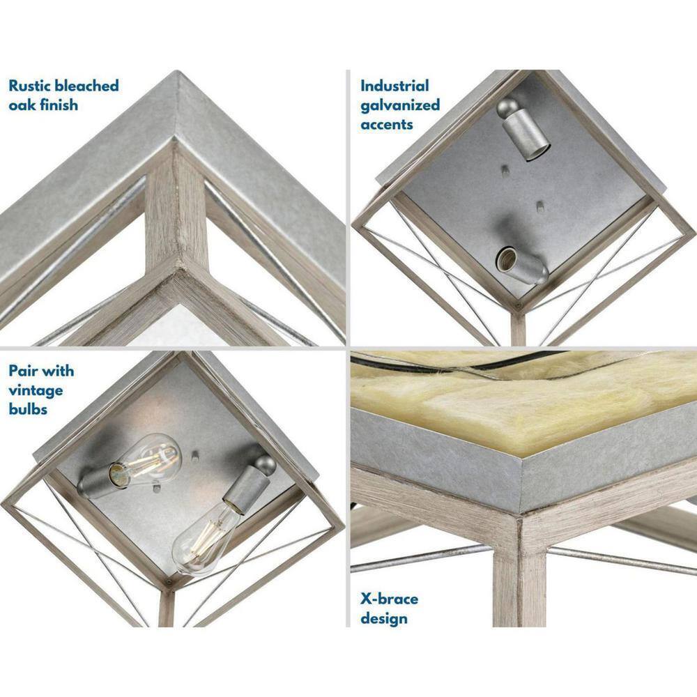Progress Lighting Briarwood 2-Light Kitchen Farmhouse Ceiling Light Flush Mount