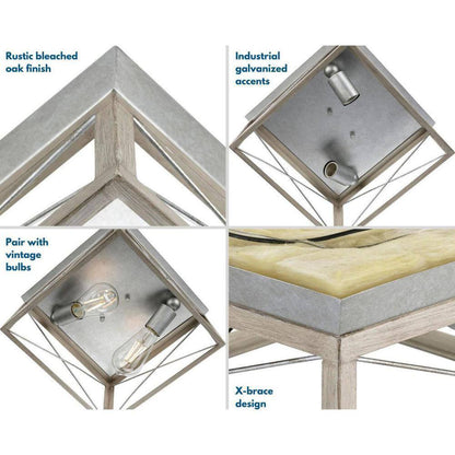 Progress Lighting Briarwood 2-Light Kitchen Farmhouse Ceiling Light Flush Mount