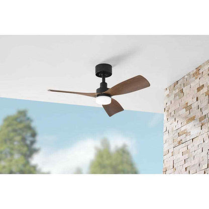 Hampton Bay Marlston 36 in. CCT LED Indoor/Outdoor Ceiling Fan Matte Black