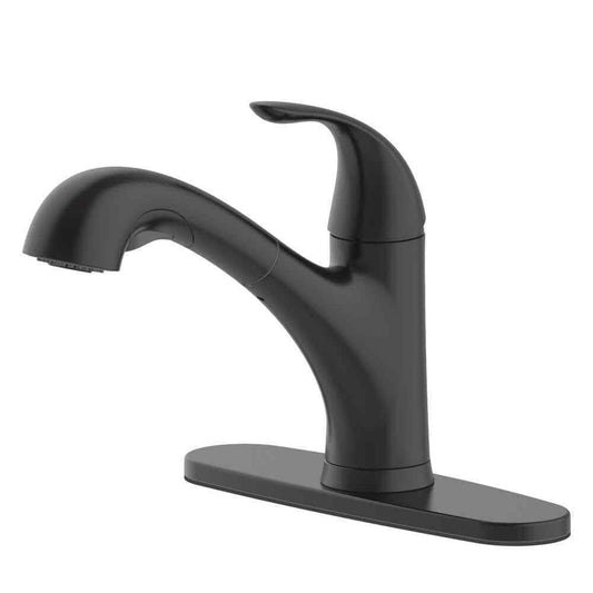 Glacier Bay Market Single-Handle Pull-Out Sprayer Kitchen Faucet in Matte Black