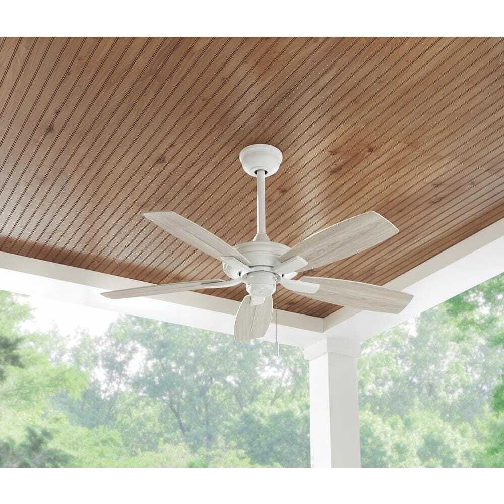 Hampton Bay Gazebo III 42 in. Indoor/Outdoor Matte White Ceiling Fan