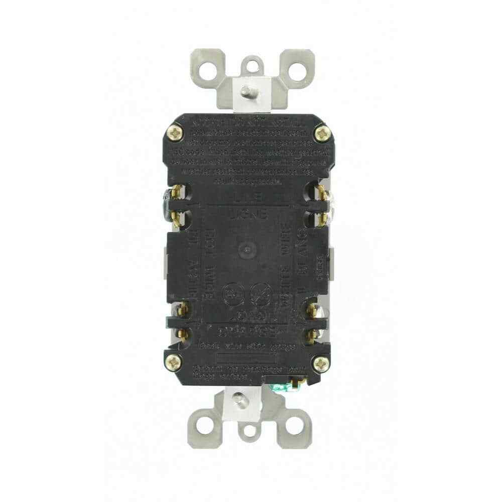 Leviton 20 Amp SmartlockPro Weather/Tamper Resistant GFCI Duplex Outlet Gray