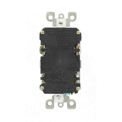 Leviton 20 Amp SmartlockPro Weather/Tamper Resistant GFCI Duplex Outlet Gray