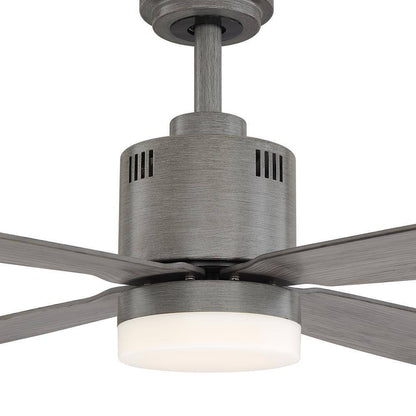 Home Decorators Kitteridge 52 in. LED Indoor Greywood Ceiling Fan w/ Light Kit