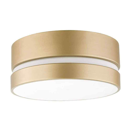 Globe Electric Aurora 2-Light Flush Mount Ceiling Light, Soft Gold Frosted Shade
