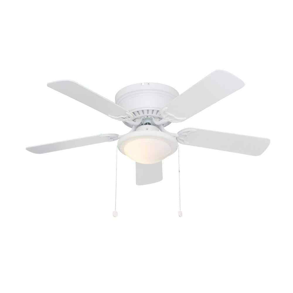 Hugger 44 in. LED Matte White Ceiling Fan AL383CP-MWH