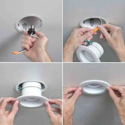 Halo 4 in. White Integrated LED Recessed Ceiling Light Trim RL4099S1EWHR