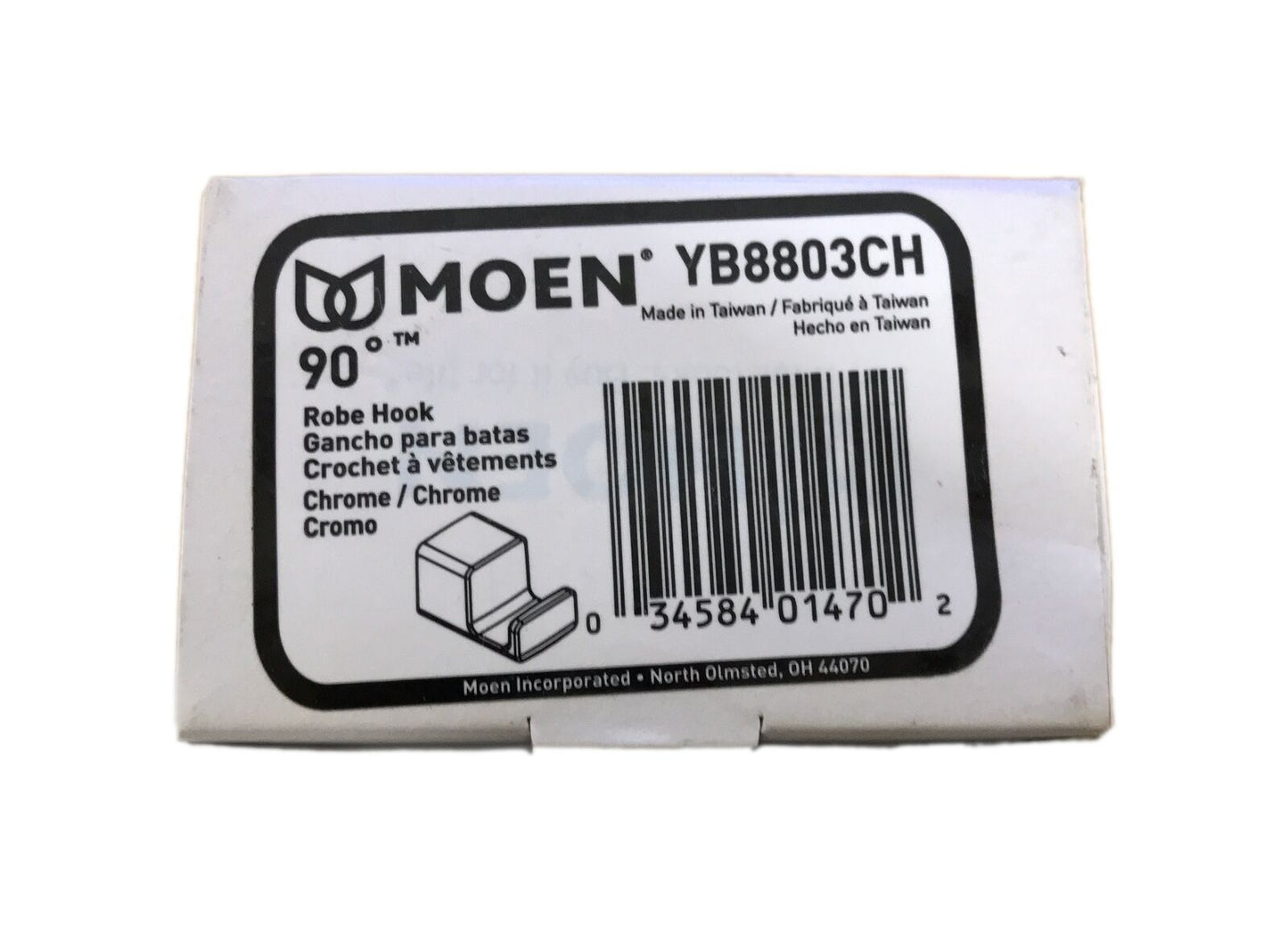 MOEN 90 Degree Single Robe Hook in Chrome YB8803CH