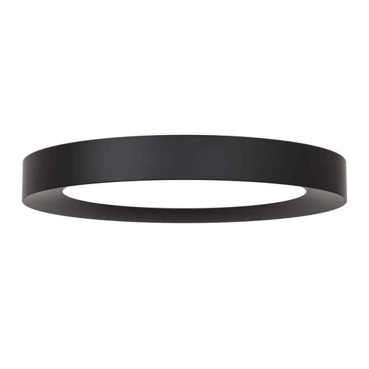 Home Decorators Calloway 15 in. Matte Black Selectable LED Flush Mount