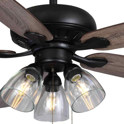 Hampton Bay Rockport 52 in. LED Matte Black Ceiling Fan 91854