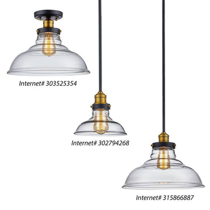 Bel Air Lighting Jackson 13.5" Oil Rubbed Bronze Semi-Flush Mount Ceiling Light